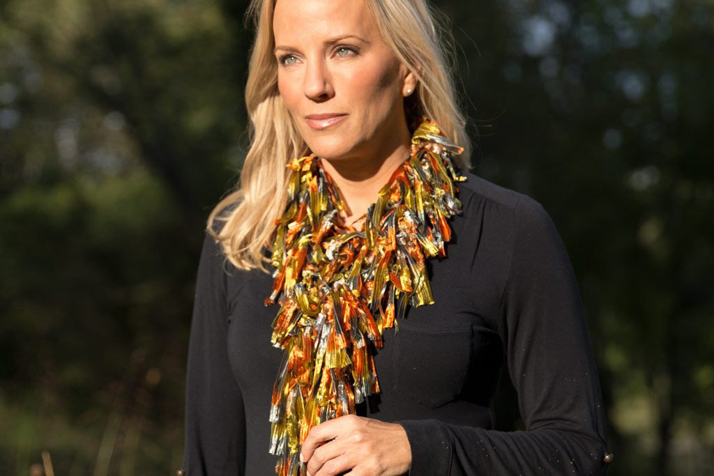 How to Wear: Single Ruffle Scarf