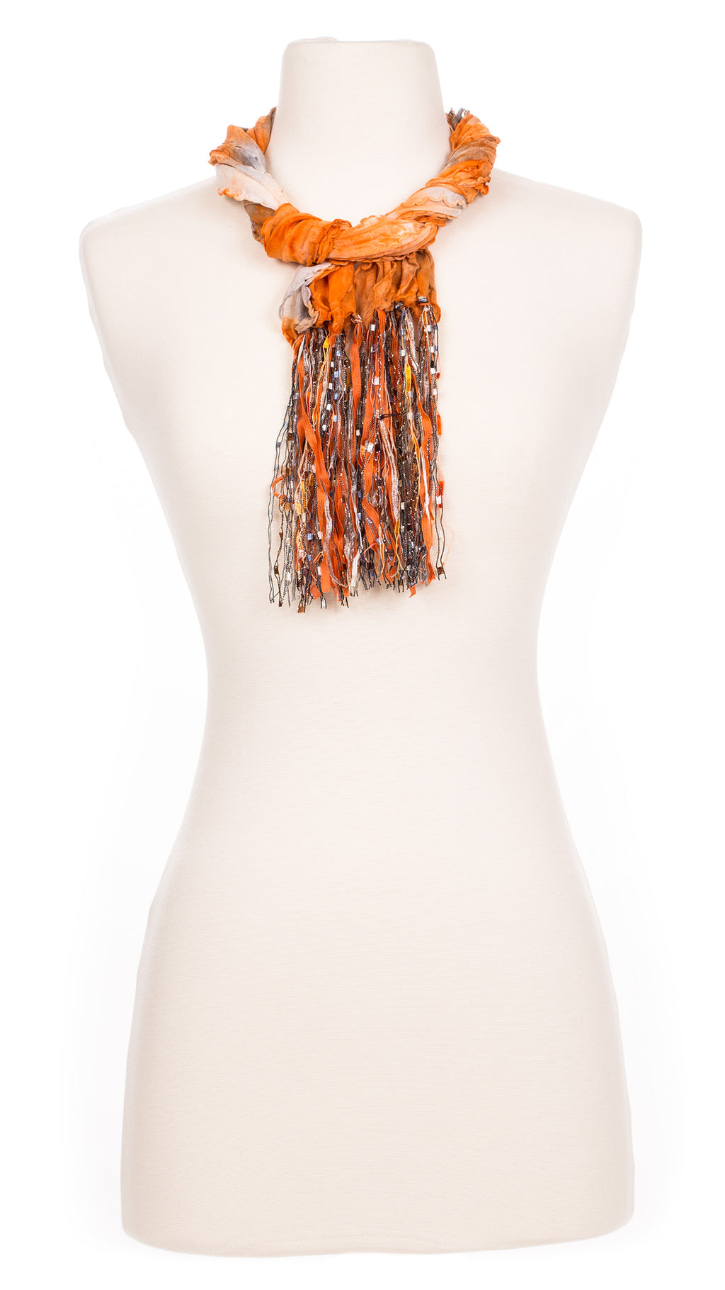 Dirty Tangerine Tie Dye Fabric Scarf