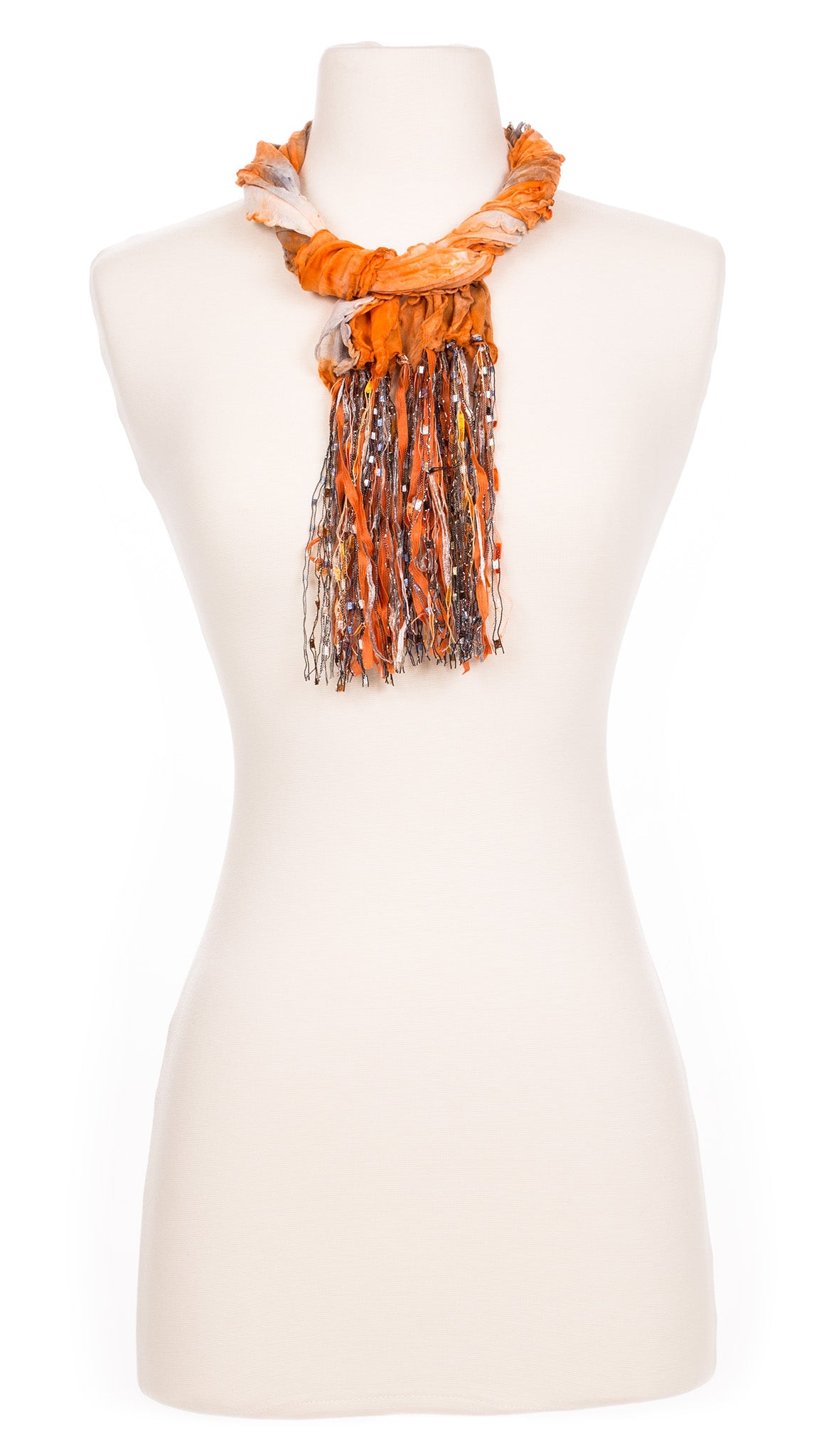 Dirty Tangerine Tie Dye Fabric Scarf