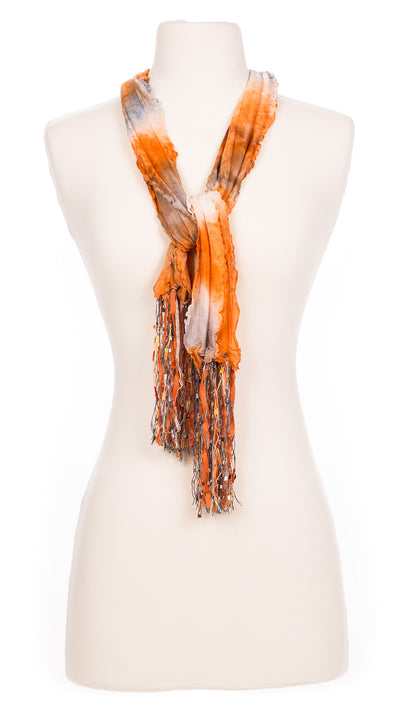 Dirty Tangerine Tie Dye Fabric Scarf