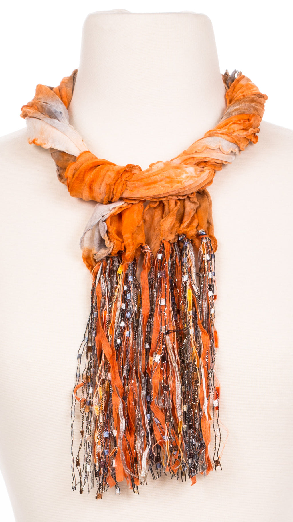 Dirty Tangerine Tie Dye Fabric Scarf