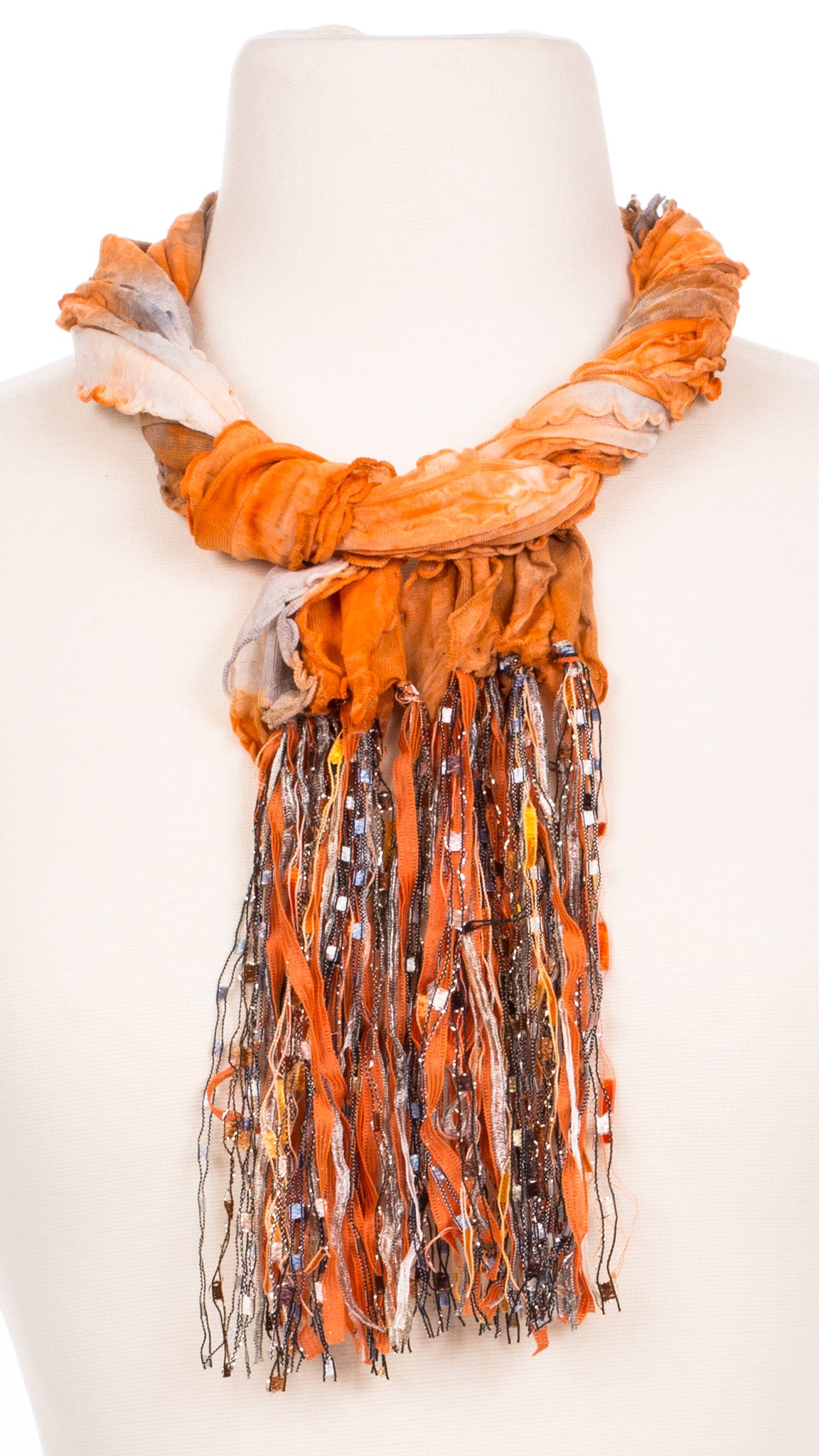 Dirty Tangerine Tie Dye Fabric Scarf