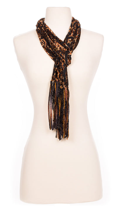 Copper Reflections Velour Scarf