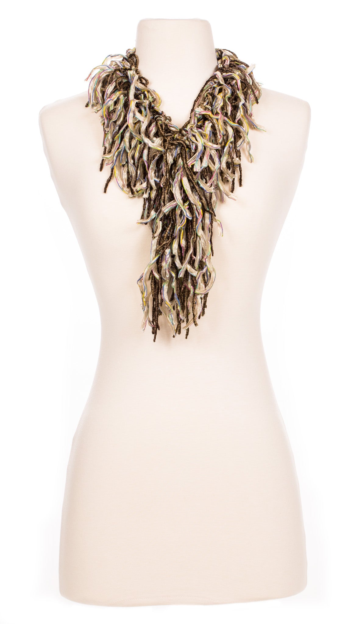Frothy Espresso Fringe Scarf