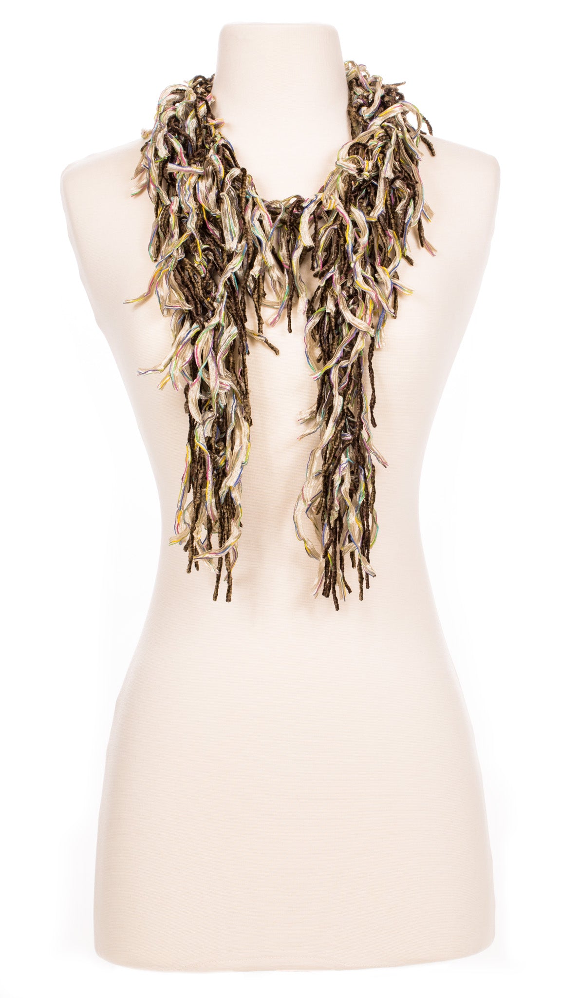 Frothy Espresso Fringe Scarf