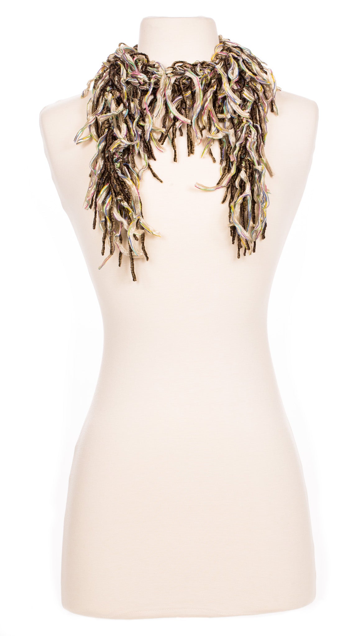 Frothy Espresso Fringe Scarf