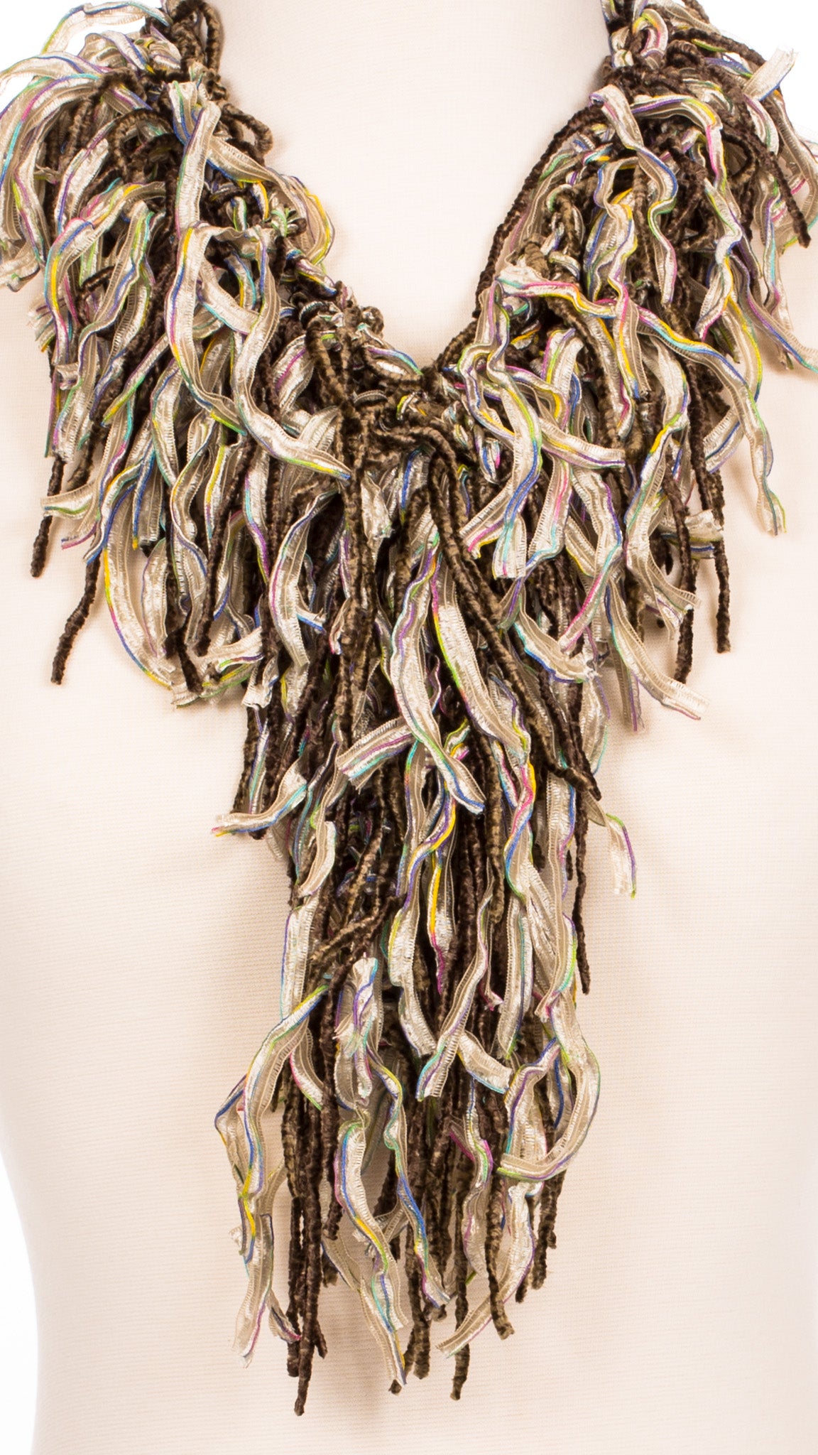 Frothy Espresso Fringe Scarf