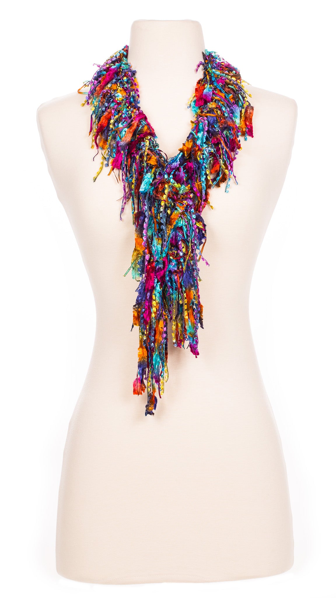 Mardis Gras Fringe Scarf