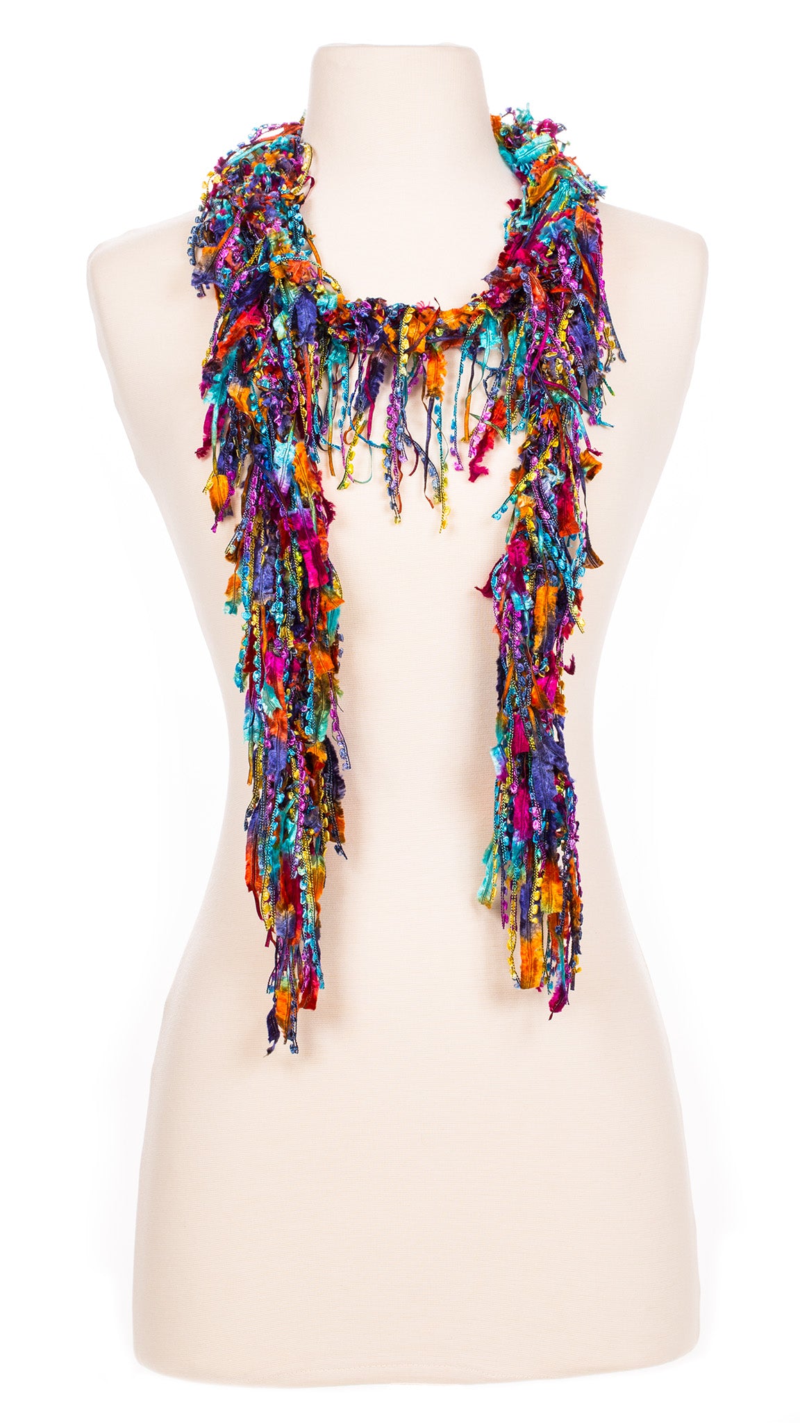 Mardis Gras Fringe Scarf