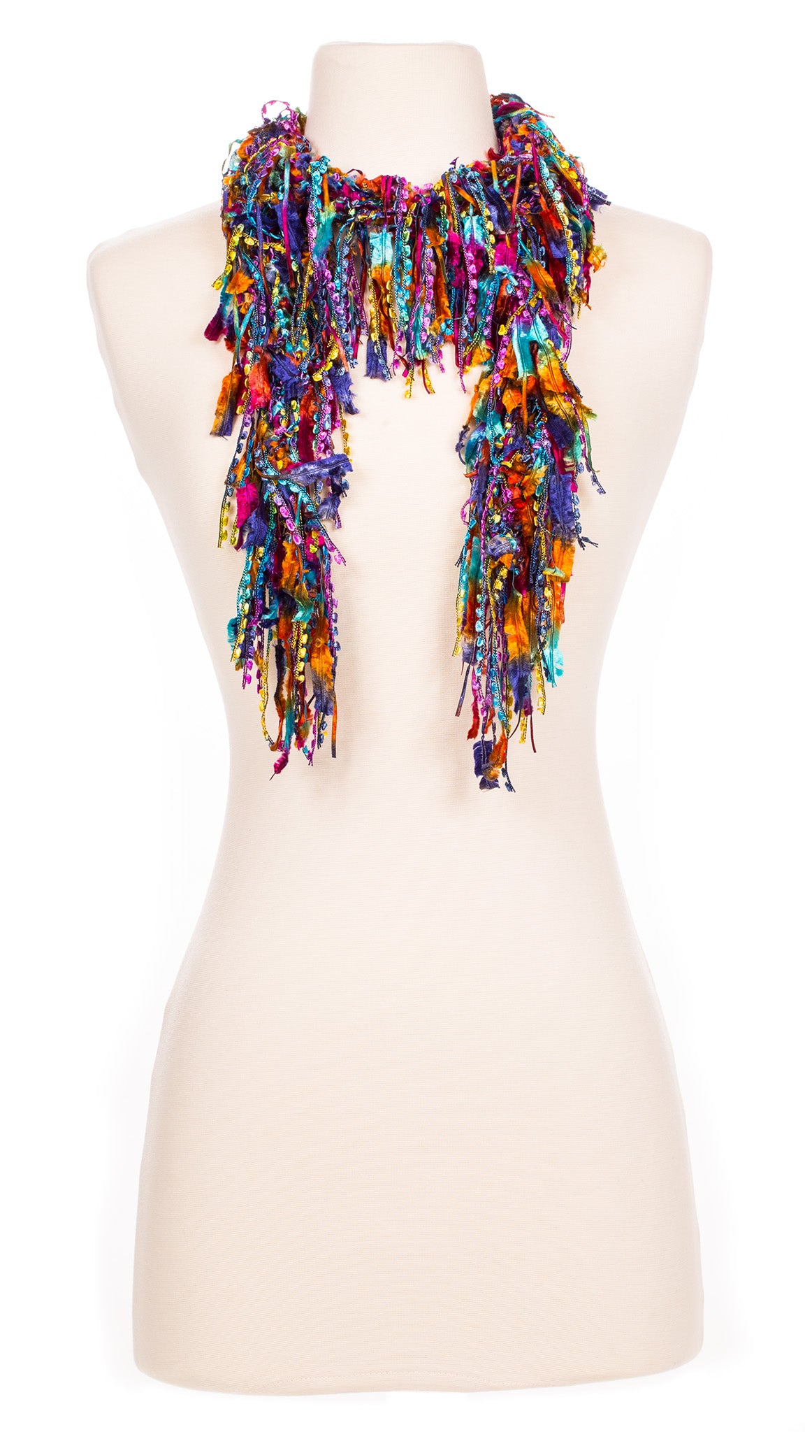 Mardis Gras Fringe Scarf