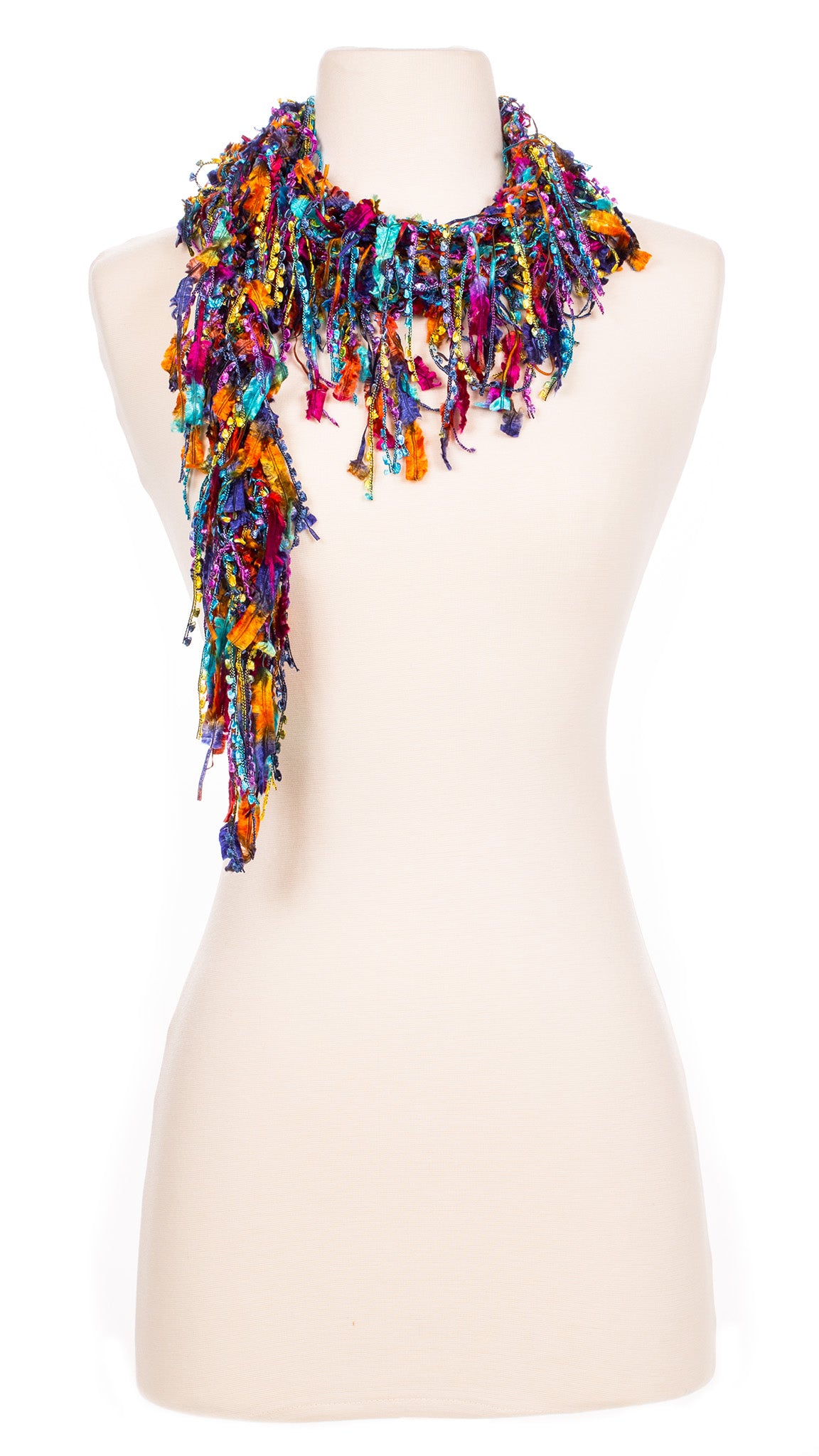 Mardis Gras Fringe Scarf