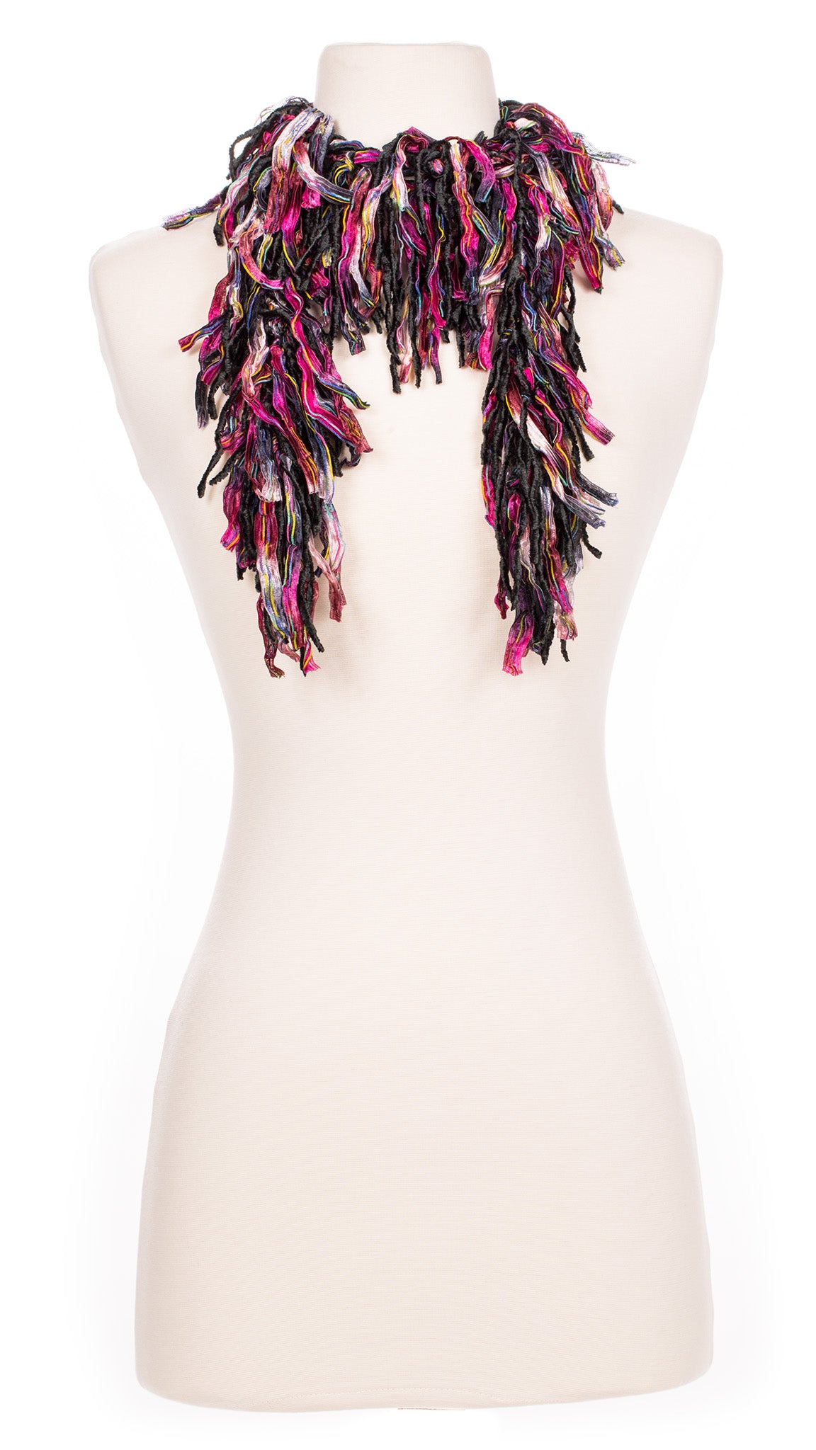Magenta Greyshade Fringe Scarf