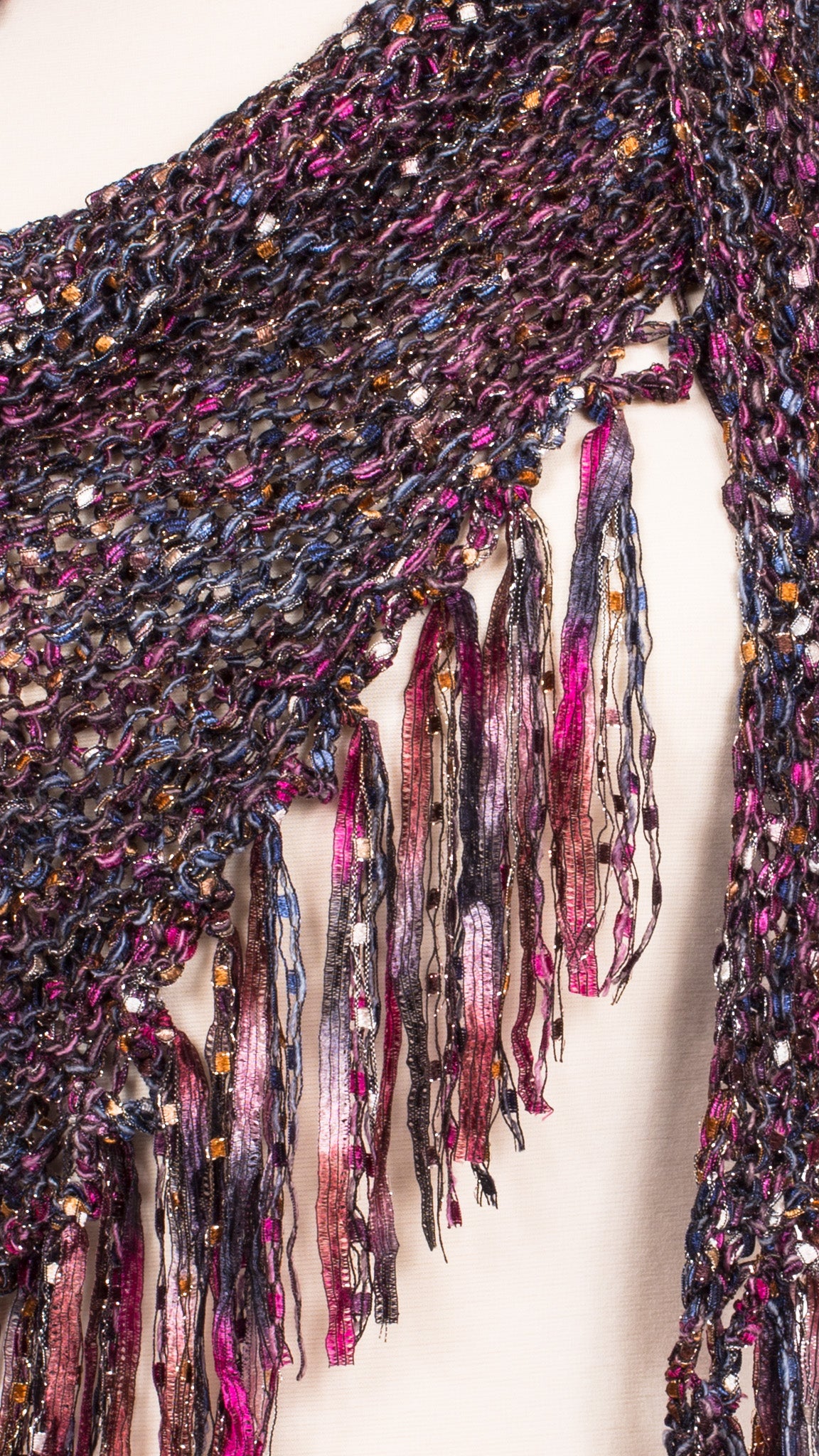 Earthy Plum Knit Shawl