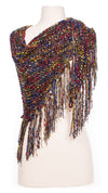 Multi-Color Cozy Tweed Knit Shawl