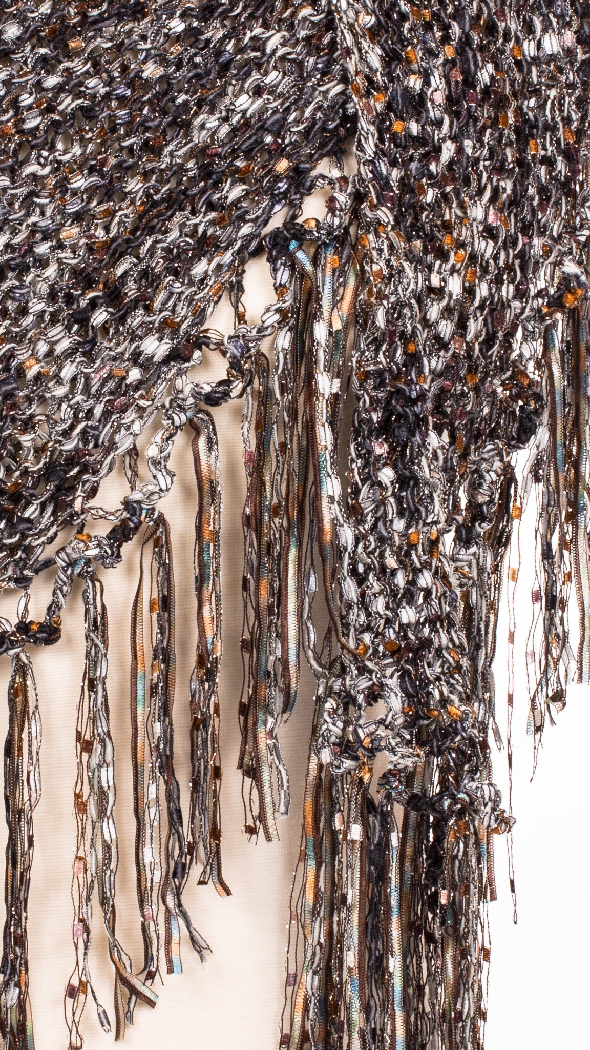 Coffee Spilled Newspaper Knit Shawl