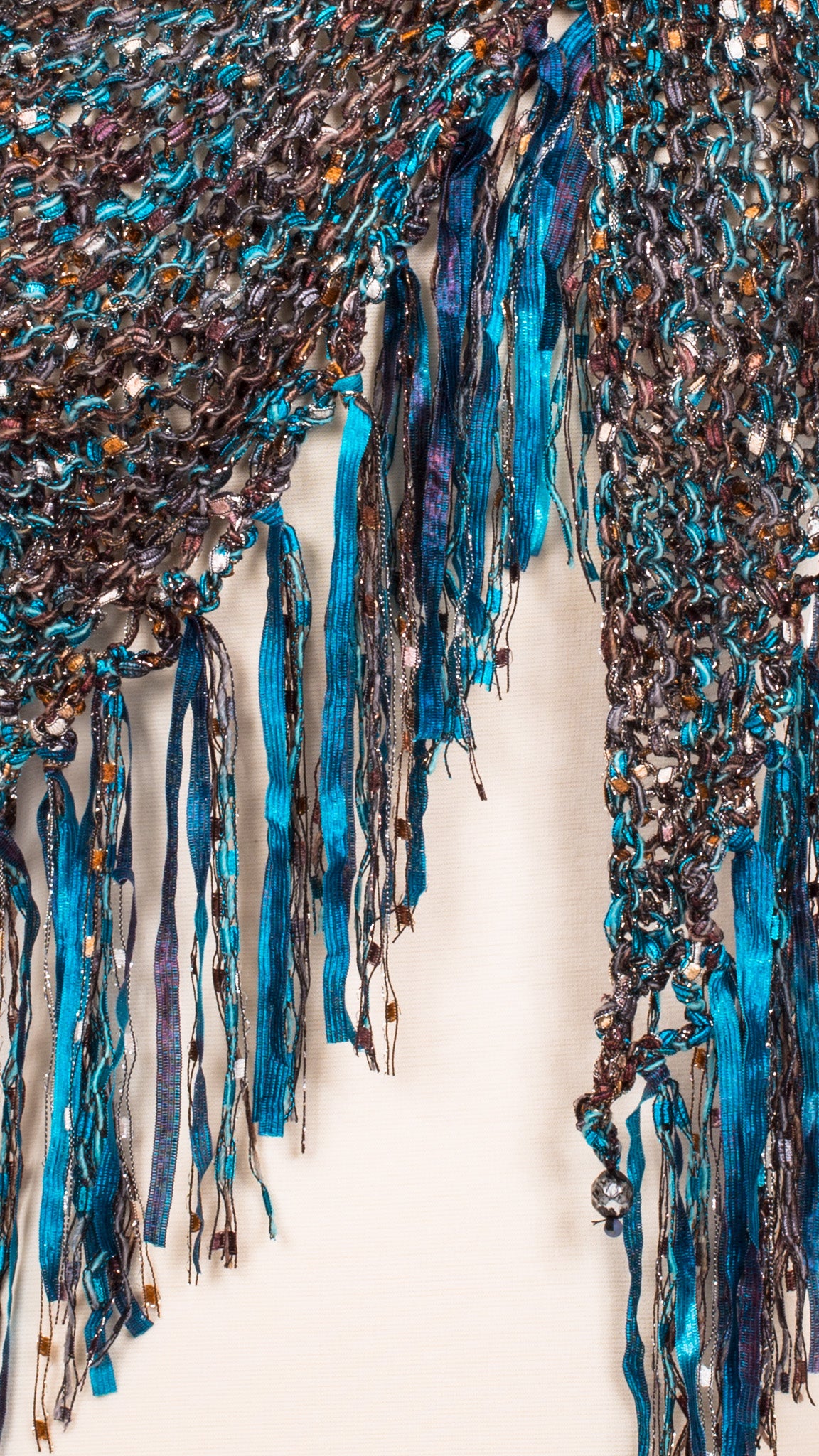 Earthy Teal Knit Shawl