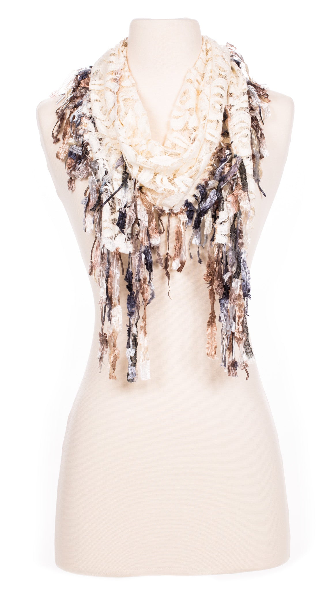 Ivory Lace Shawlette Scarf