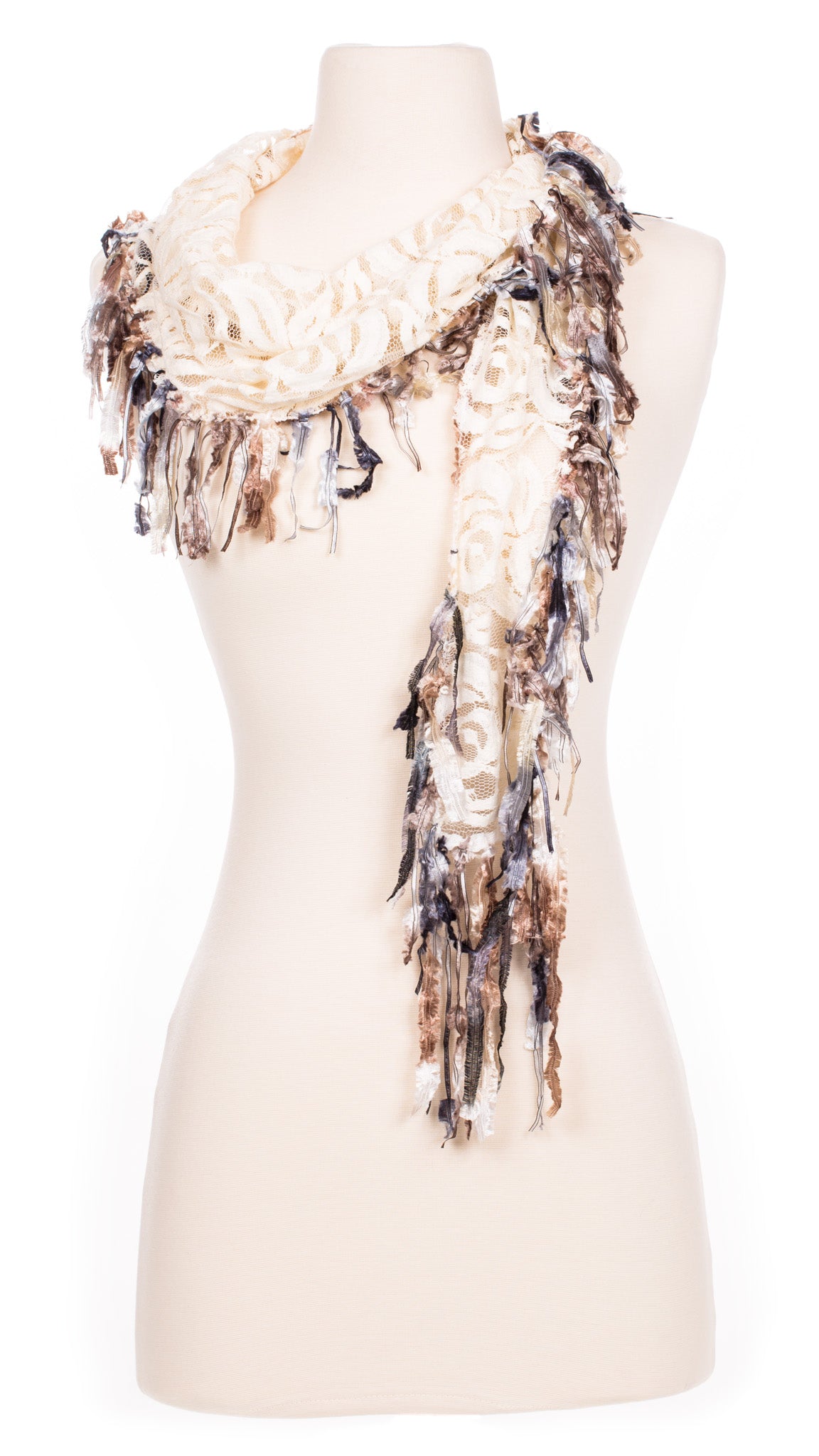 Ivory Lace Shawlette Scarf