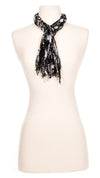 Black and White String Scarf
