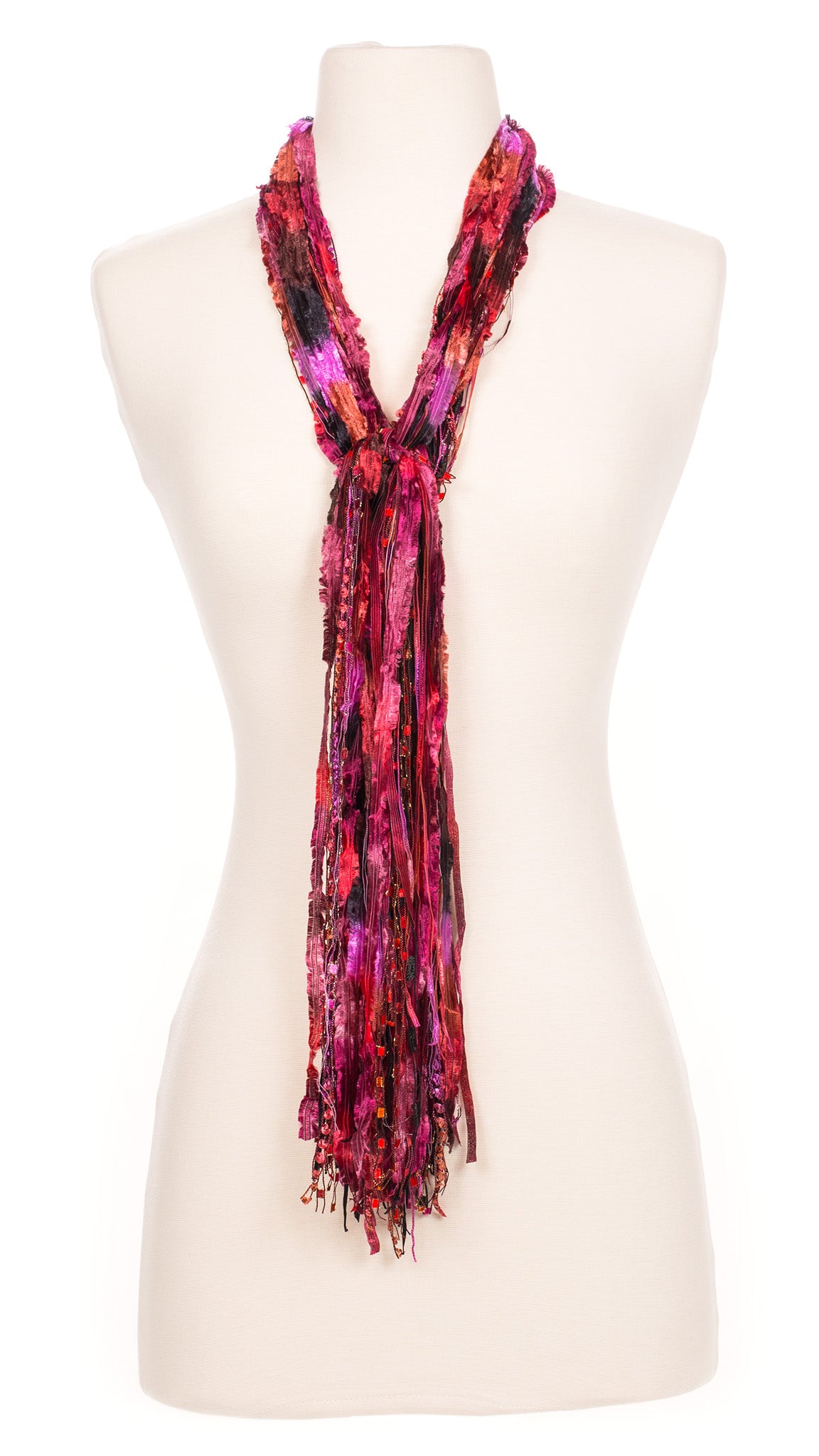 Crimson Shadows String Scarf