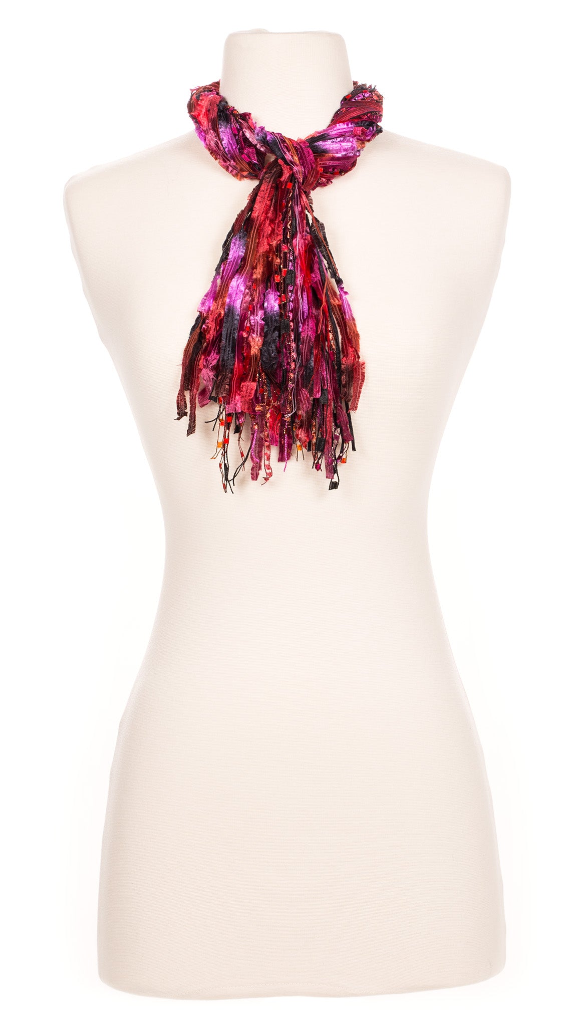 Crimson Shadows String Scarf