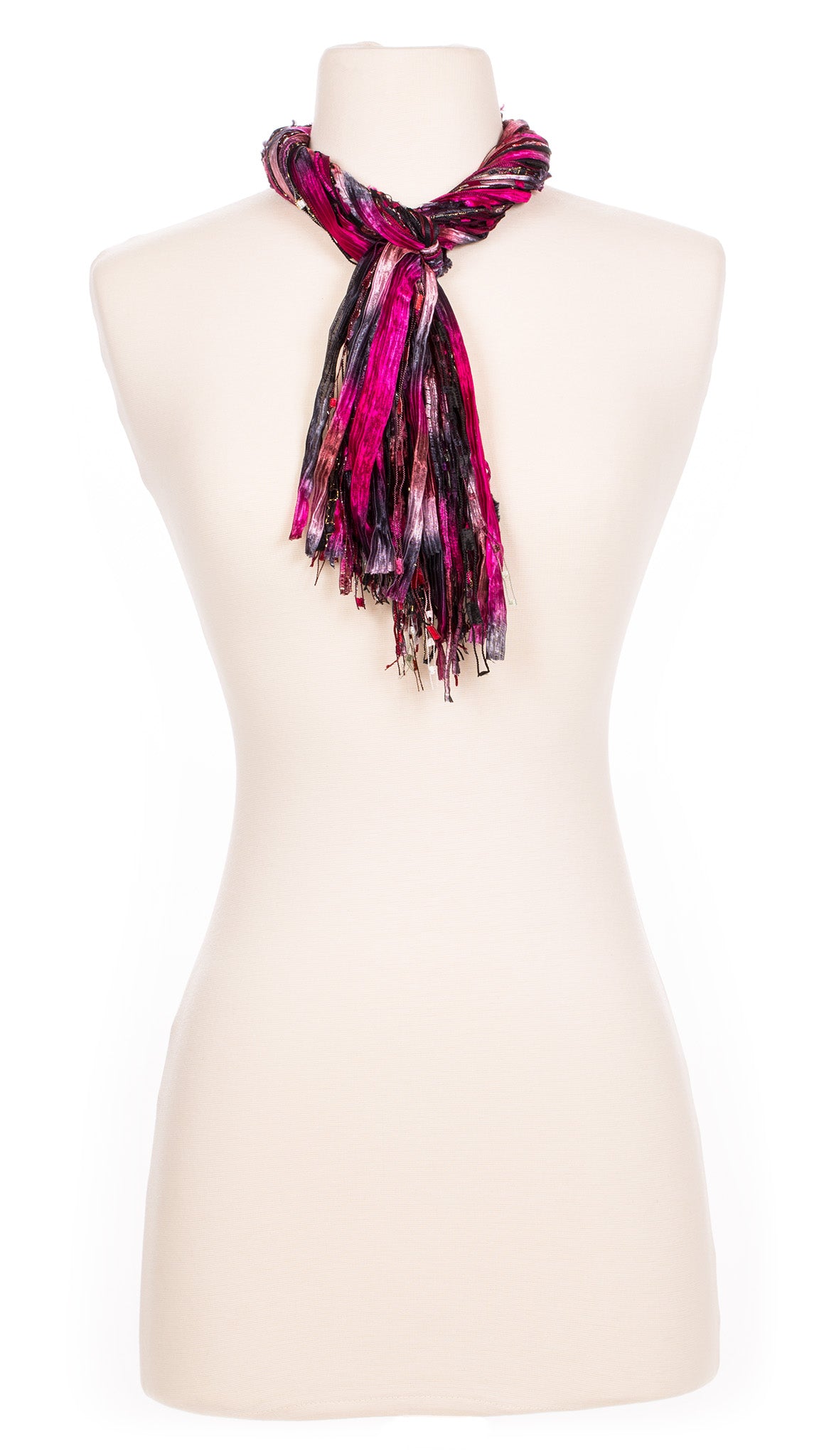 Magenta Greyshade String Scarf
