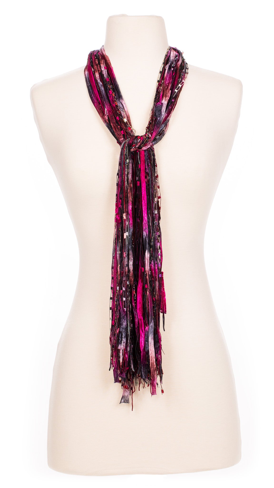 Magenta Greyshade String Scarf